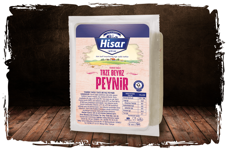 Hisar Yarım Yağlı Taze Beyaz Peynir 